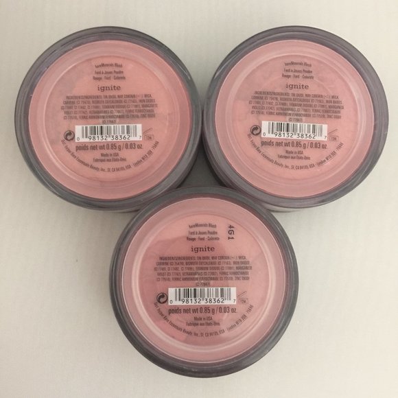 #NWT Original bareMinerals Ignite Loose Powder Blush 0.85g/0.03oz - Lot of 3 - Picture 1 of 2